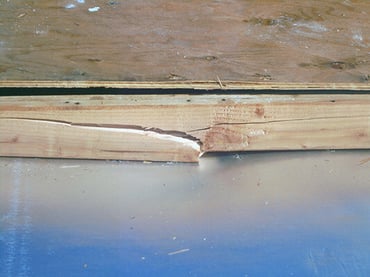 Cracked wood joists